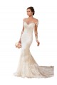 Long Sleeves Sweetheart Lace Ivory Chapel Train Long Wedding Gowns Cardiff