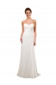Sleeveless Sweetheart Soft Chiffon Ivory Chapel Train Wedding Gowns Cardiff