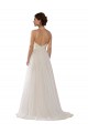 Sleeveless Illusion Neck Tulle Ivory Sweep Train Wedding Dress Cardiff