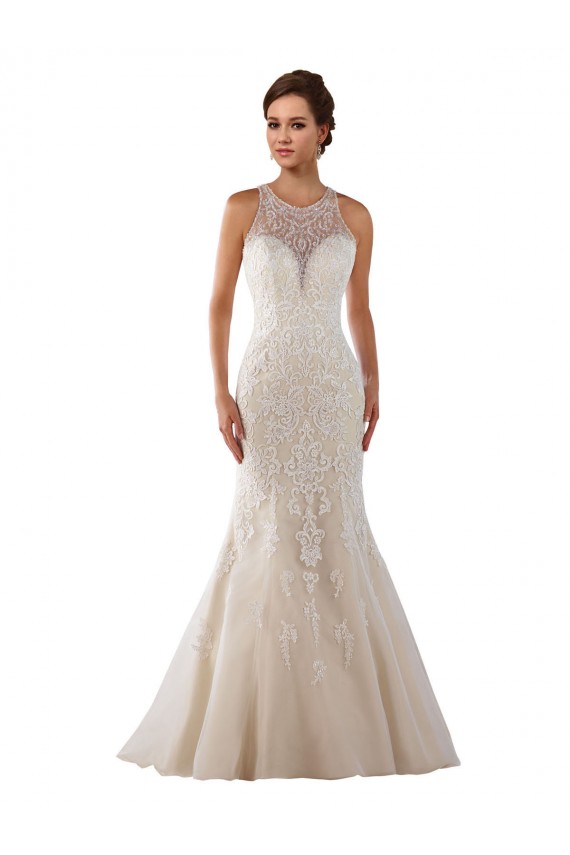 Sleeveless Sweetheart Lace Ivory Chapel Train Bridal Gown Cardiff