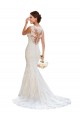 Sleeveless V-Neck Lace White Chapel Train Wedding Dress Cardiff