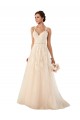 Sleeveless Sweetheart Tulle & Lace Ivory Chapel Train Wedding Dress Cardiff