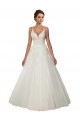 Sleeveless Spaghetti Straps Tulle & Lace Ivory Chapel Train Boho Wedding Dress Cardiff