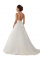 Sleeveless Spaghetti Straps Tulle & Lace Ivory Chapel Train Boho Wedding Dress Cardiff