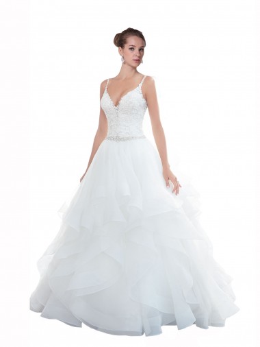 Sleeveless Sweetheart Tulle White Chapel Train Beach Wedding Dress Cardiff