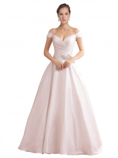 Sleeveless Sweetheart Satin Ivory Chapel Train Wedding Dresses Cardiff