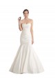 Sleeveless Strapless Satin Ivory Chapel Train Beach Wedding Dress Cardiff