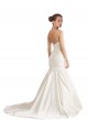 Sleeveless Strapless Satin Ivory Chapel Train Beach Wedding Dress Cardiff