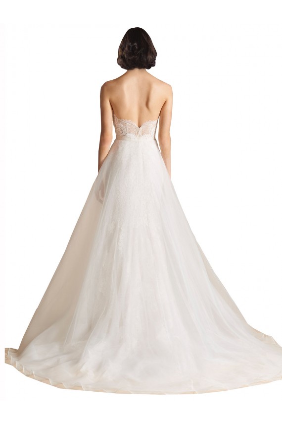 Sleeveless Sweetheart Tulle Ivory Sweep Train Bridal Wedding Dress Cardiff