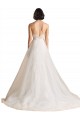 Sleeveless Sweetheart Tulle Ivory Sweep Train Bridal Wedding Dress Cardiff