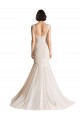 Sleeveless V-Neck Tulle Ivory & Champagne Sweep Train Wedding Dress Cardiff