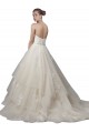 Sleeveless Strapless Tulle & Lace Ivory Chapel Train Wedding Dress Cardiff