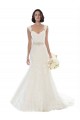 Sleeveless Off the Shoulder Lace White Chapel Train Beach Wedding Dress Cardiff