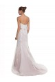 Sleeveless Strapless Tulle & Lace Ivory & Pink Sweep Train Beach Wedding Dress Cardiff
