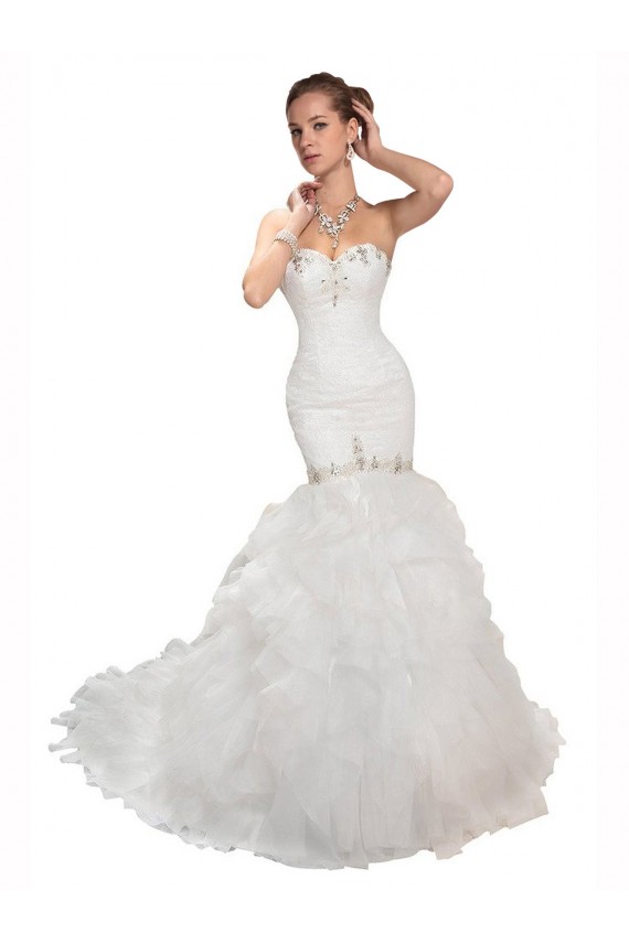 Sleeveless Sweetheart Tulle White Chapel Train Wedding Dress Cardiff