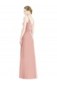 Sleeveless V-Neck Soft Chiffon Bliss Pink Long Formal Dress / Bridesmaid Dress Cardiff