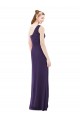 Sleeveless One Shoulder Soft Chiffon Grape Long Evening Dress / Bridesmaid Dress Cardiff