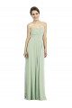 Sleeveless Sweetheart Soft Chiffon Sage Long Bridesmaid Dress Cardiff