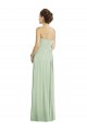 Sleeveless Sweetheart Soft Chiffon Sage Long Bridesmaid Dress Cardiff