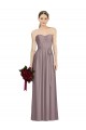 Sleeveless Sweetheart Soft Chiffon Dusty Rose Long Bridesmaid Dress Cardiff