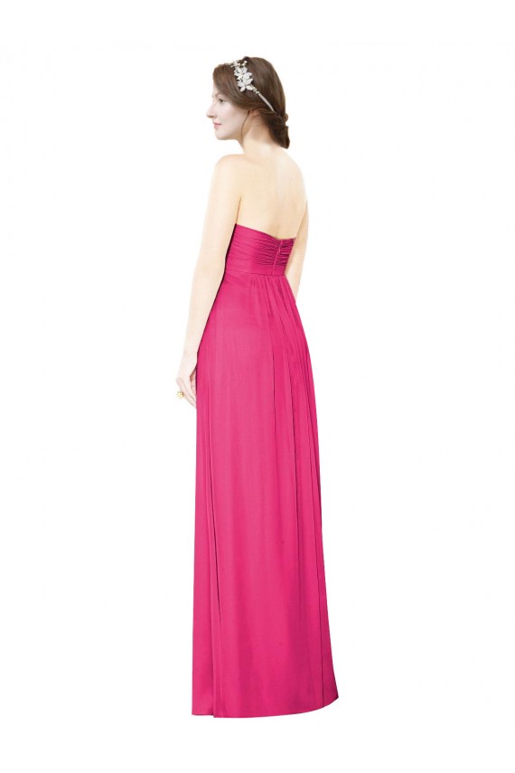 Sleeveless Strapless Soft Chiffon Azalea Long Bridesmaid Dress Cardiff