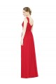 Sleeveless Sweetheart Chiffon Red Long Bridesmaid Dress / Evening Dress Cardiff
