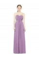 Sleeveless Sweetheart Soft Chiffon Dark Lavender Long Bridesmaid Dress Cardiff