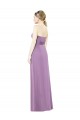 Sleeveless Sweetheart Soft Chiffon Dark Lavender Long Bridesmaid Dress Cardiff