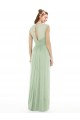 Cap Sleeves Sweetheart Soft Chiffon Sage Long Formal Dress / Bridesmaid Dress Cardiff