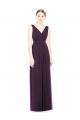 Sleeveless V-Neck Chiffon Grape Long Bridesmaid Dress / Evening Dress Cardiff