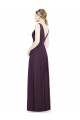Sleeveless V-Neck Chiffon Grape Long Bridesmaid Dress / Evening Dress Cardiff