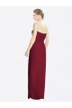 Sleeveless Sweetheart Soft Chiffon Burgundy Sheath Long Bridesmaid Dress Cardiff