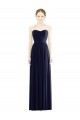Sleeveless Strapless Soft Chiffon Dark Navy Long Formal Evening Gown / Bridesmaid Dress Cardiff