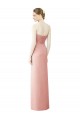 Sleeveless Strapless Soft Chiffon Bliss Pink Long High Low Bridesmaid Dress Cardiff