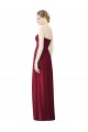Sleeveless Sweetheart Soft Chiffon Burgundy Long Evening Dress / Bridesmaid Dress Cardiff