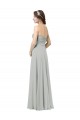 Sleeveless Sweetheart Soft Chiffon Silver Long Bridesmaid Dresses Cardiff