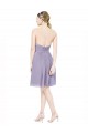 Sleeveless Sweetheart Soft Chiffon Burgundy Knee Length Bridesmaid Dress Cardiff