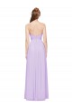Sleeveless Strapless Soft Chiffon Lilac Long Evening Dress / Bridesmaid Dress Cardiff