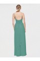 Sleeveless V-Neck Chiffon Icelandic Silver Long Bridesmaid Dress / Evening Dress Cardiff