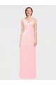 Sleeveless Sweetheart Soft Chiffon Pink Long Bridesmaid Dress Cardiff