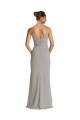 Sleeveless Sweetheart Soft Chiffon Silver Sheath Long Bridesmaid Dress Cardiff