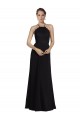 Sleeveless Halter Neck Soft Chiffon & Lace Black Long Bridesmaid Gown Cardiff