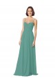 Sleeveless Sweetheart Soft Chiffon Icelandic Silver Long Bridesmaid Dress Cardiff