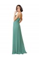 Sleeveless Sweetheart Soft Chiffon Icelandic Silver Long Bridesmaid Dress Cardiff