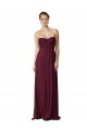 Sleeveless Sweetheart Soft Chiffon Grape Long Bridesmaid Dress / Formal Dress Cardiff
