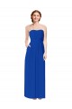 Sleeveless Sweetheart Soft Chiffon Royal Blue Long Bridesmaid Dress Cardiff