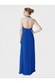 Sleeveless Halter Neck Soft Chiffon Royal Blue Long Evening Dress / Bridesmaid Dress Cardiff