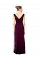 Sleeveless V-Neck Soft Chiffon Royal Blue Long Bridesmaid Dresses Cardiff