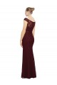 Cap Sleeves Bateau Neck Soft Chiffon Burgundy Gold Long Bridesmaid Dress Cardiff