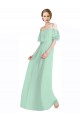 Sleeveless Spaghetti Straps Soft Chiffon Mint Green Long Bridesmaid Dress Cardiff